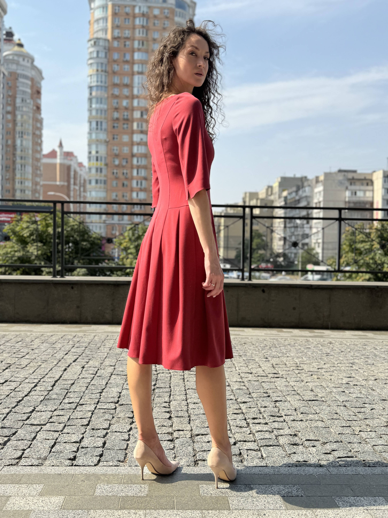 Платье миди CAT ORANGE модель 5792 Фото