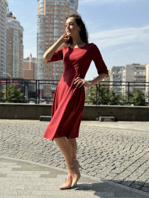 Платье миди CAT ORANGE модель 5792 Платье миди CAT ORANGE модель 5792 Фото