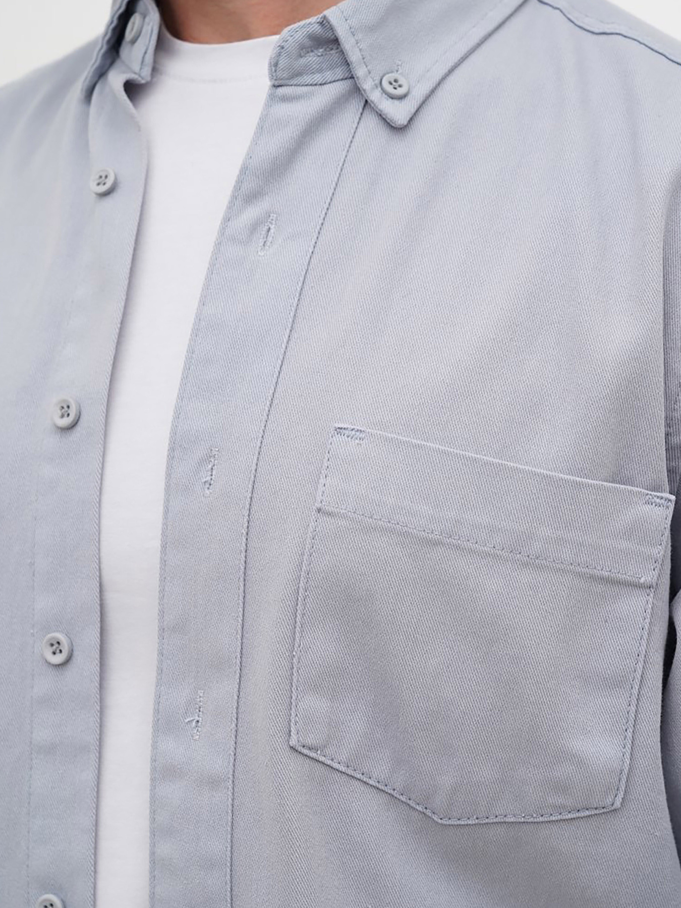 Рубашка повседневная Trend Collection модель TC12600LightGreyRBSHKMN Фото