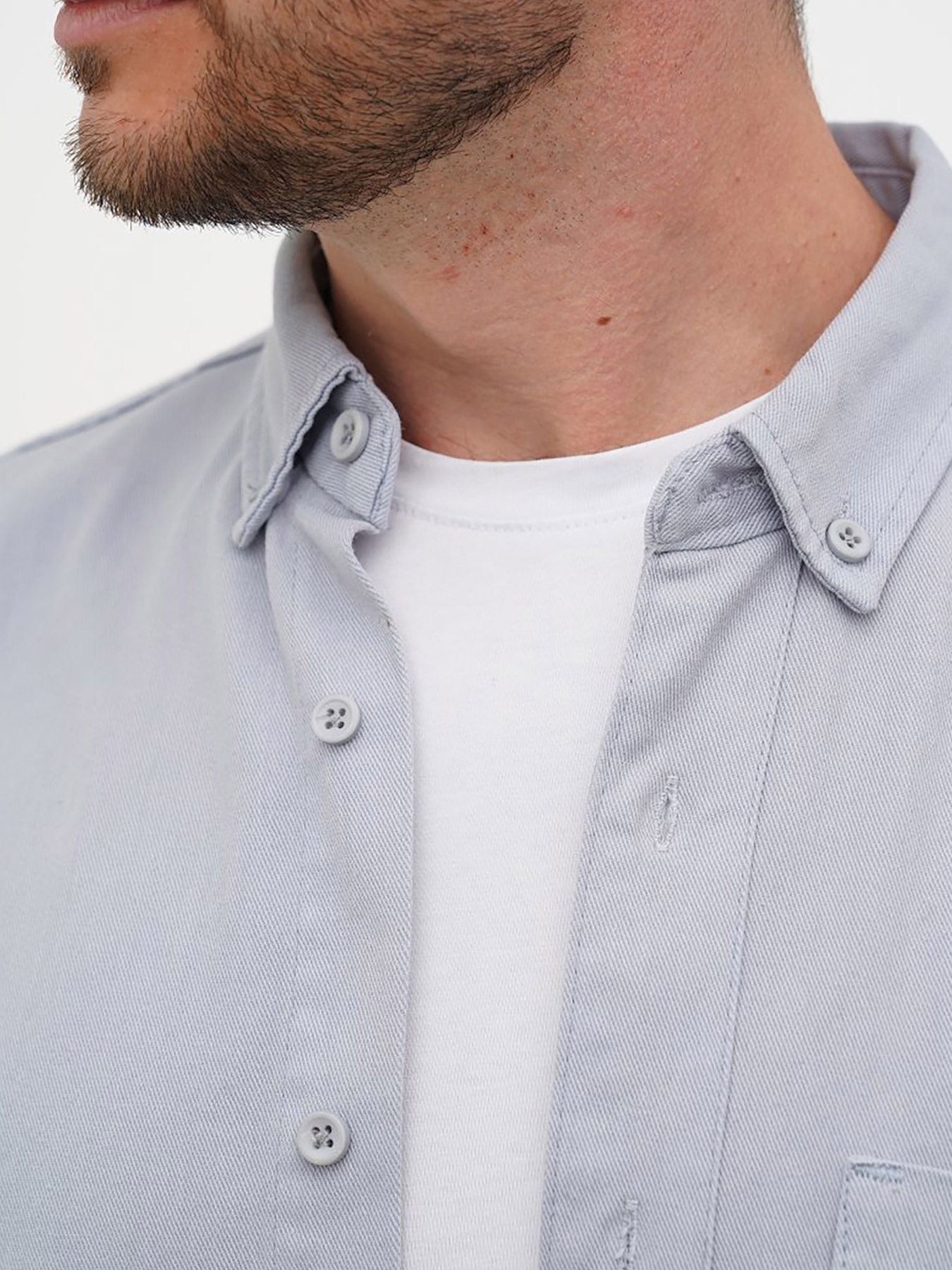 Рубашка повседневная Trend Collection модель TC12600LightGreyRBSHKMN Фото