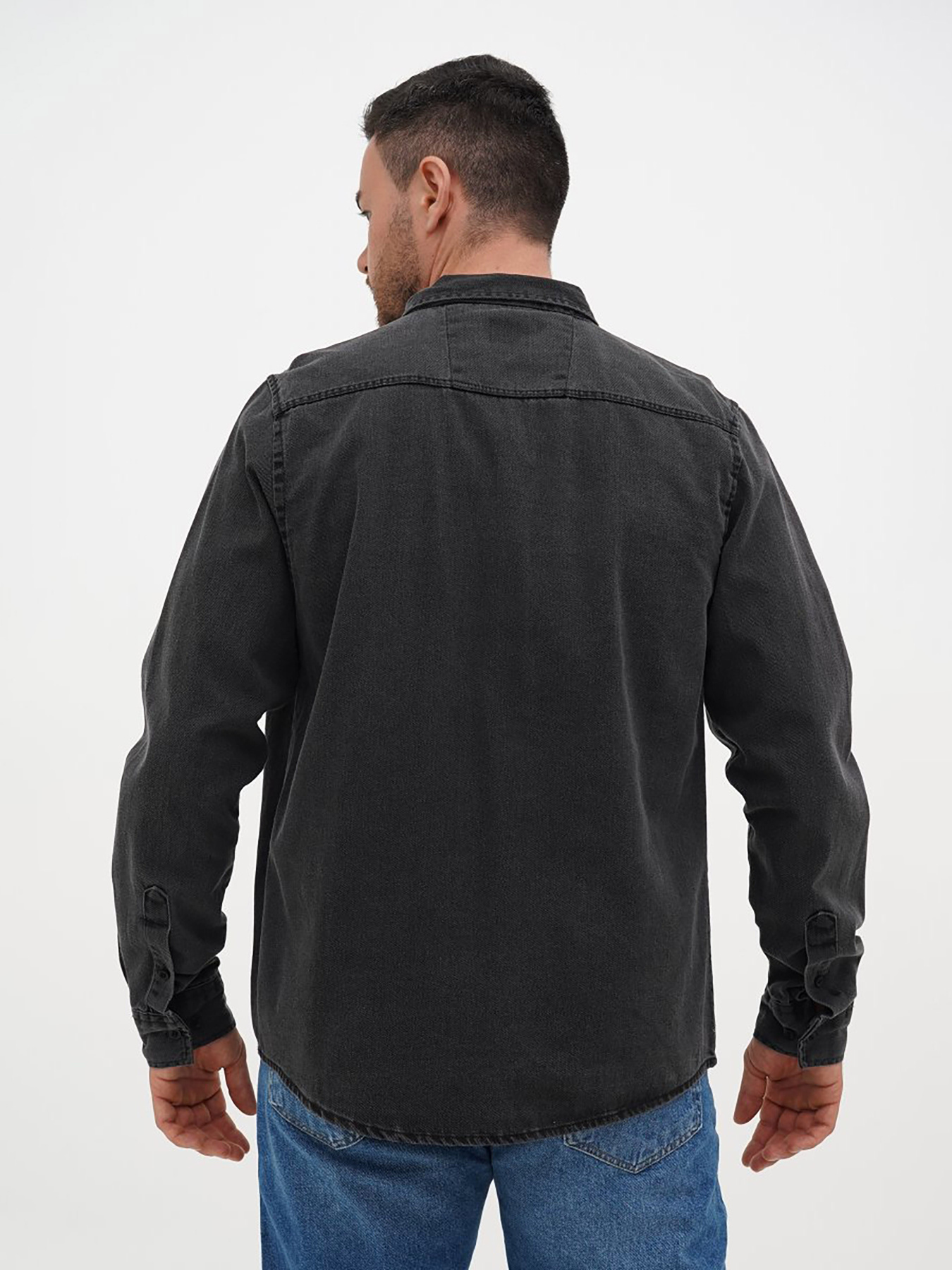 Сорочка Trend Collection модель TC12599BlackGreyRBSHKMN Фото