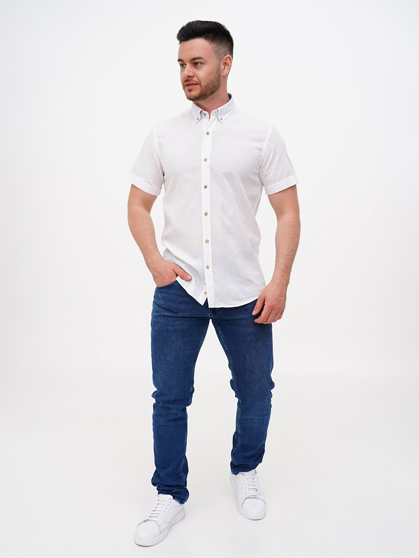 Сорочка повсякденна Trend Collection модель TC11889WhiteRBSHKMN Фото