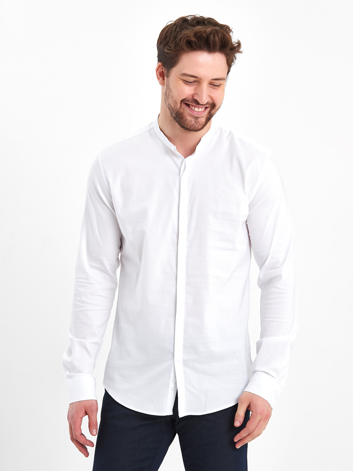 Рубашка повседневная Trend Collection модель TC11366WhiteRBSHKMN Фото