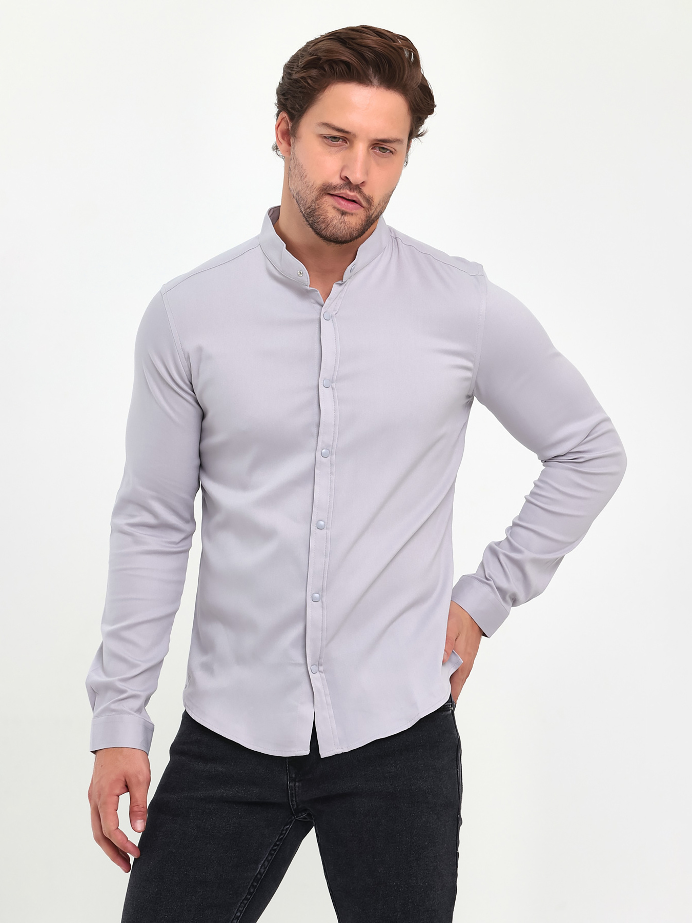 Рубашка Trend Collection модель TC11358LightGreyRBSHKMN Фото