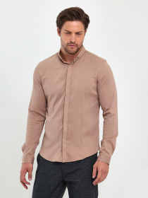 Рубашка повседневная Trend Collection модель TC11336BeigeRBSHKMN Фото