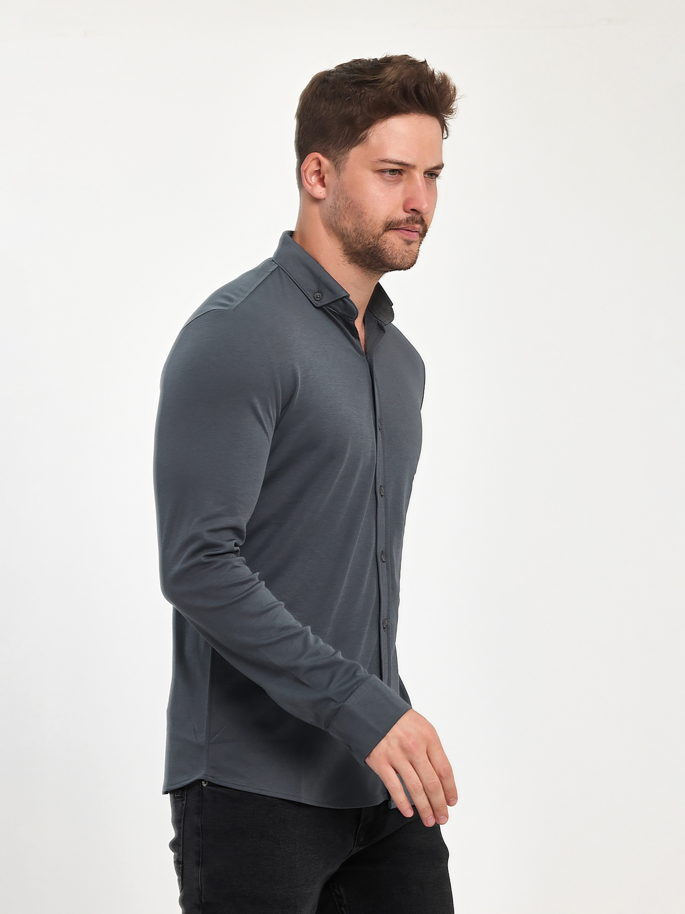 Сорочка Trend Collection модель TC11044GreyRBSHKMN Фото