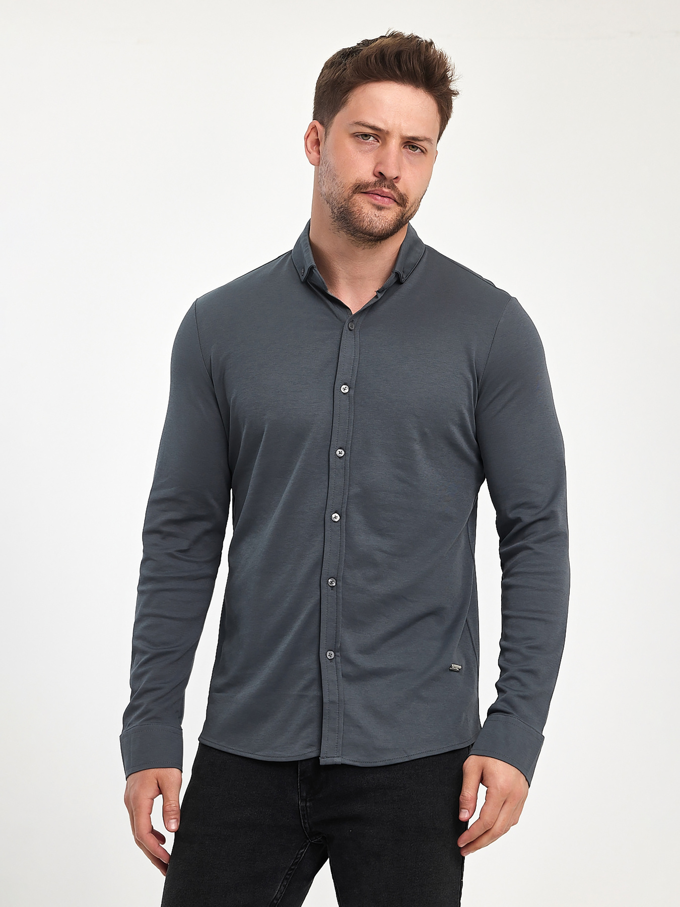 Сорочка Trend Collection модель TC11044GreyRBSHKMN Фото