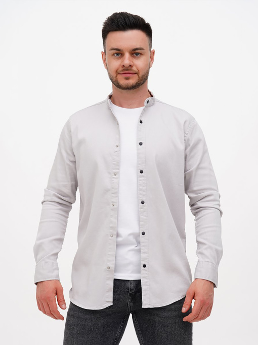 Рубашка повседневная Trend Collection модель TC11025LightGreyRBSHKMN Фото