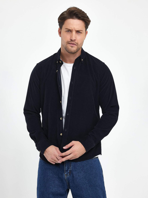 Рубашка повседневная Trend Collection модель TC10222DarkBlueRBSHKMN Фото