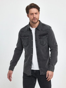 Сорочка Trend Collection модель TC9996BlackGreyRBSHKMN Фото