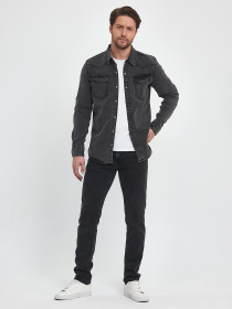 Сорочка повсякденна Trend Collection модель TC9996BlackGreyRBSHKMN Фото