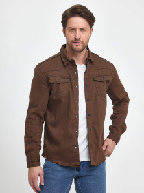 Сорочка Trend Collection модель TC9995BrownRBSHKMN Фото