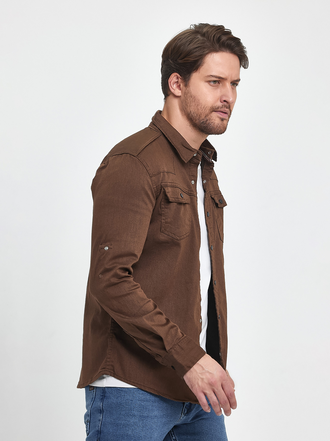 Рубашка повседневная Trend Collection модель TC9995BrownRBSHKMN Рубашка повседневная Trend Collection модель TC9995BrownRBSHKMN Фото