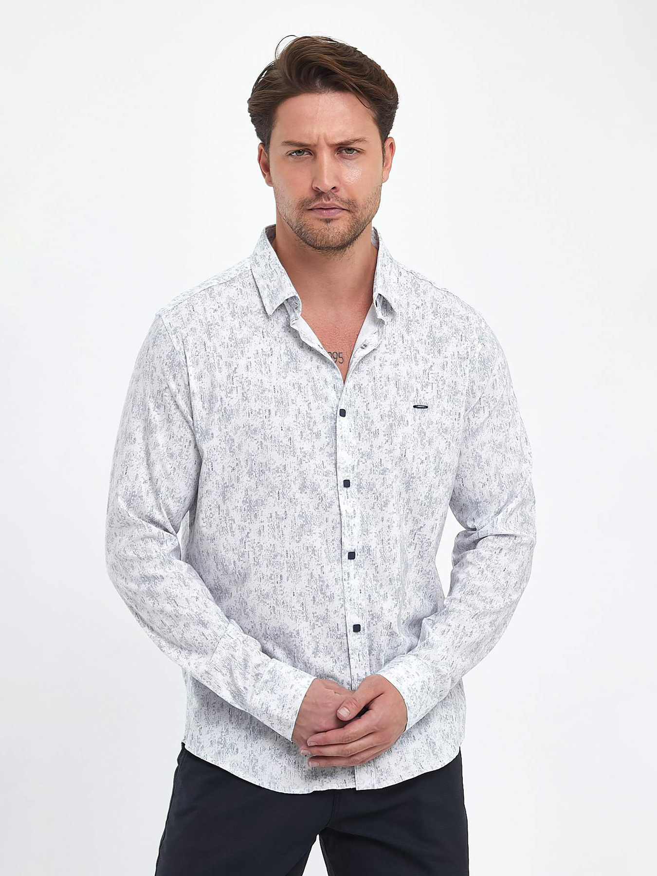 Сорочка Trend Collection модель TC9988WhiteRBSHKMN Фото