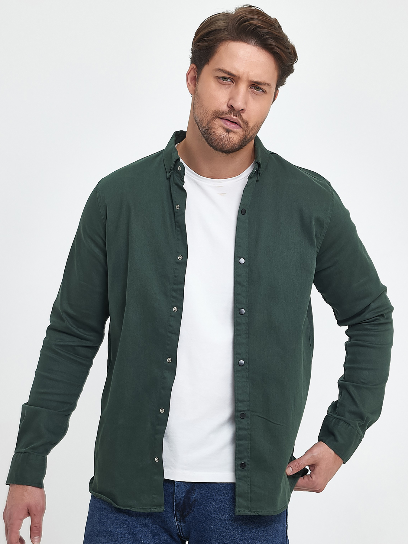 Сорочка Trend Collection модель TC9821GreenRBSHKMN Фото