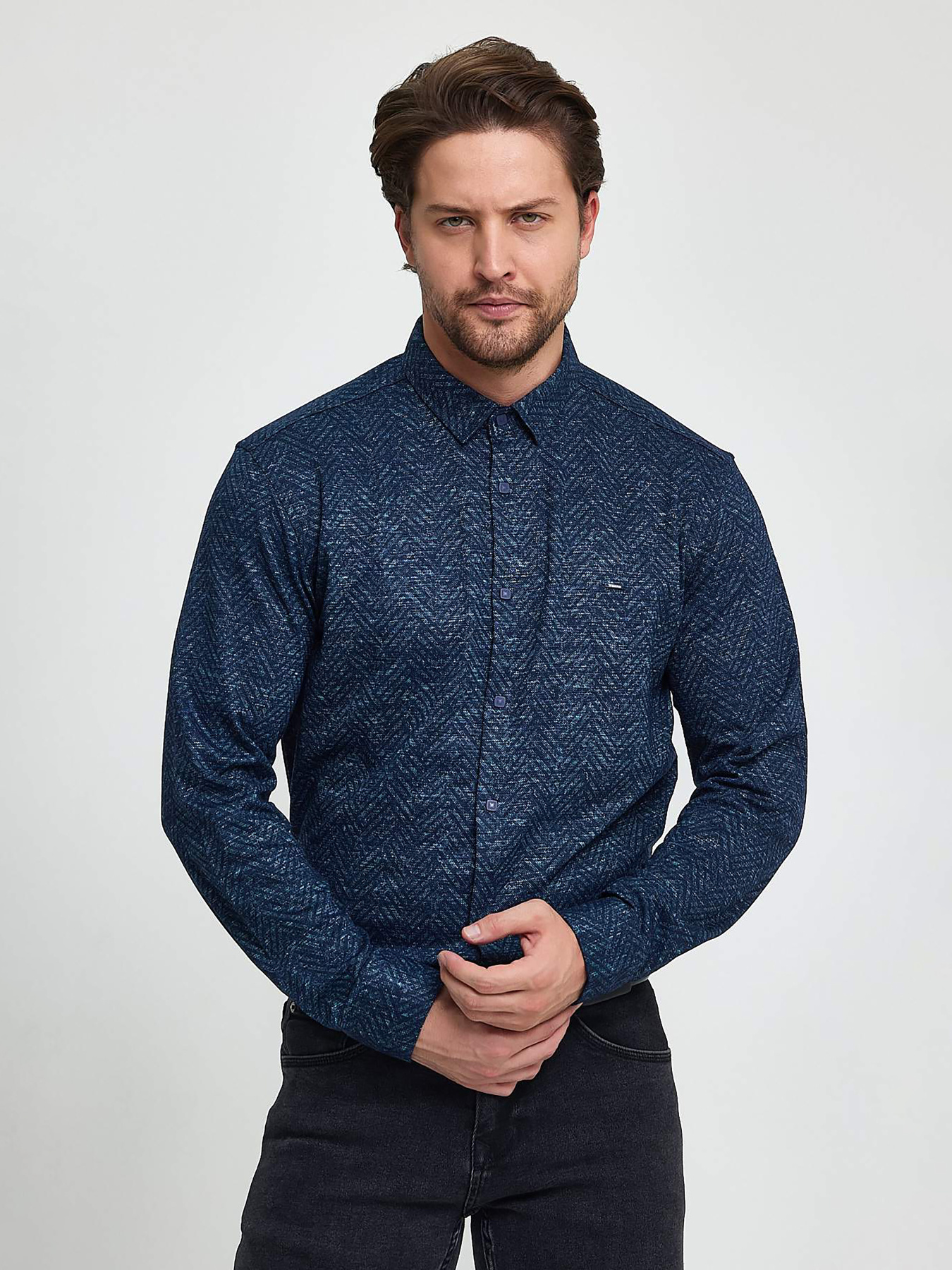 Сорочка Trend Collection модель TC9558BlueGreenRBSHKMN Фото