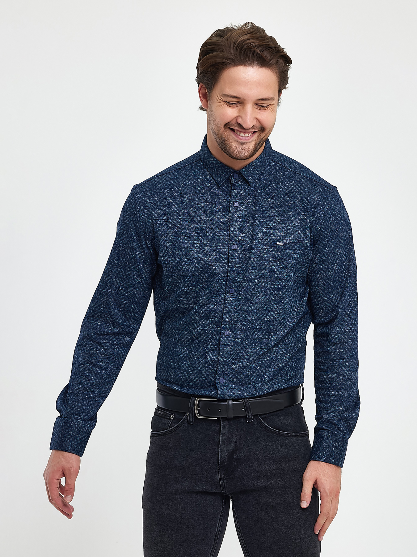 Рубашка повседневная Trend Collection модель TC9558BlueGreenRBSHKMN Рубашка повседневная Trend Collection модель TC9558BlueGreenRBSHKMN Фото