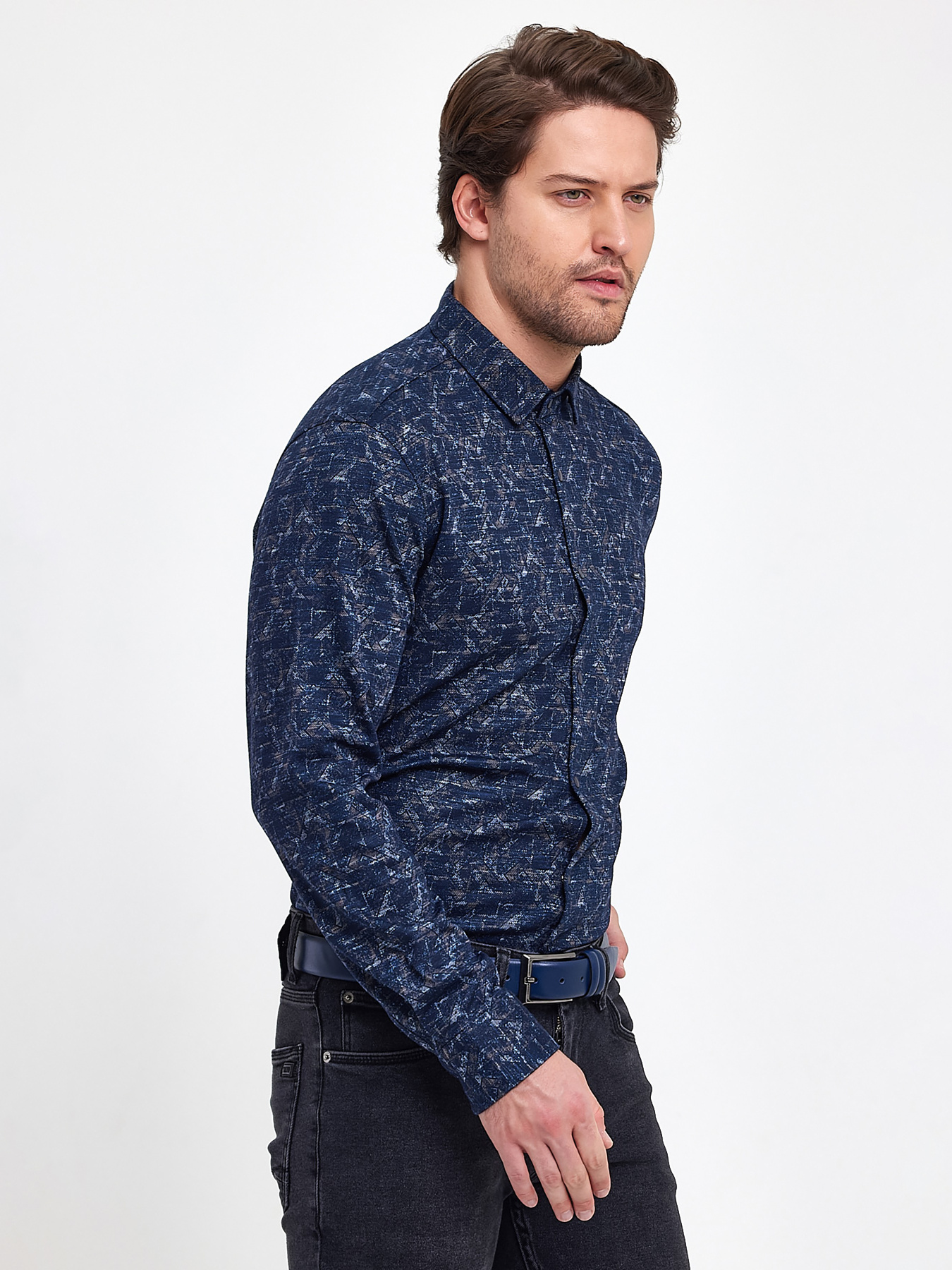 Сорочка Trend Collection модель TC9557BlueBrownRBSHKMN Фото