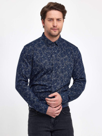 Рубашка повседневная Trend Collection модель TC9557BlueBrownRBSHKMN Фото