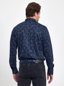 Рубашка повседневная Trend Collection модель TC9557BlueBrownRBSHKMN Фото