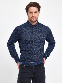 Рубашка повседневная Trend Collection модель TC9557BlueBrownRBSHKMN Фото