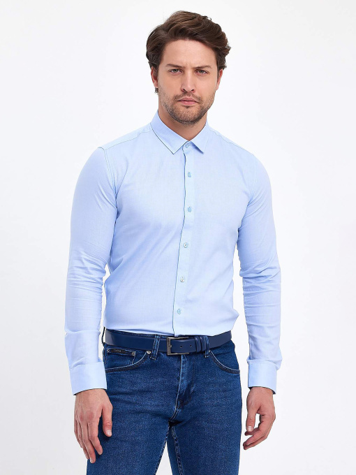 Рубашка повседневная Trend Collection модель TC9404LightBlueRBSHKMN Фото