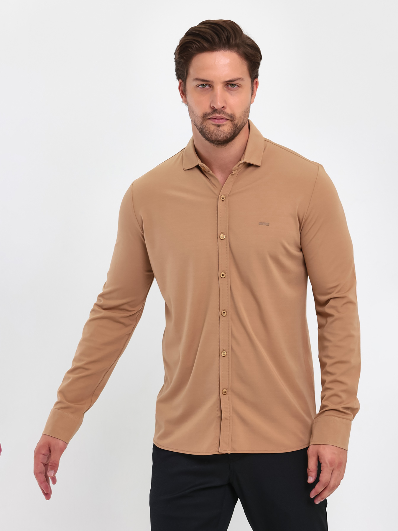 Рубашка Trend Collection модель TC9402BrownRBSHKMN Фото