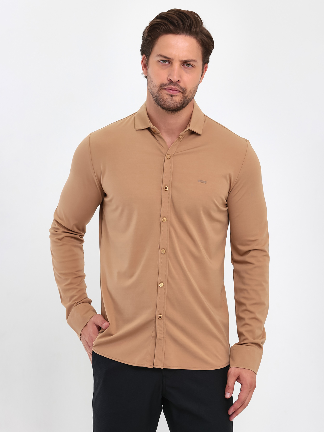 Рубашка Trend Collection модель TC9402BrownRBSHKMN Фото