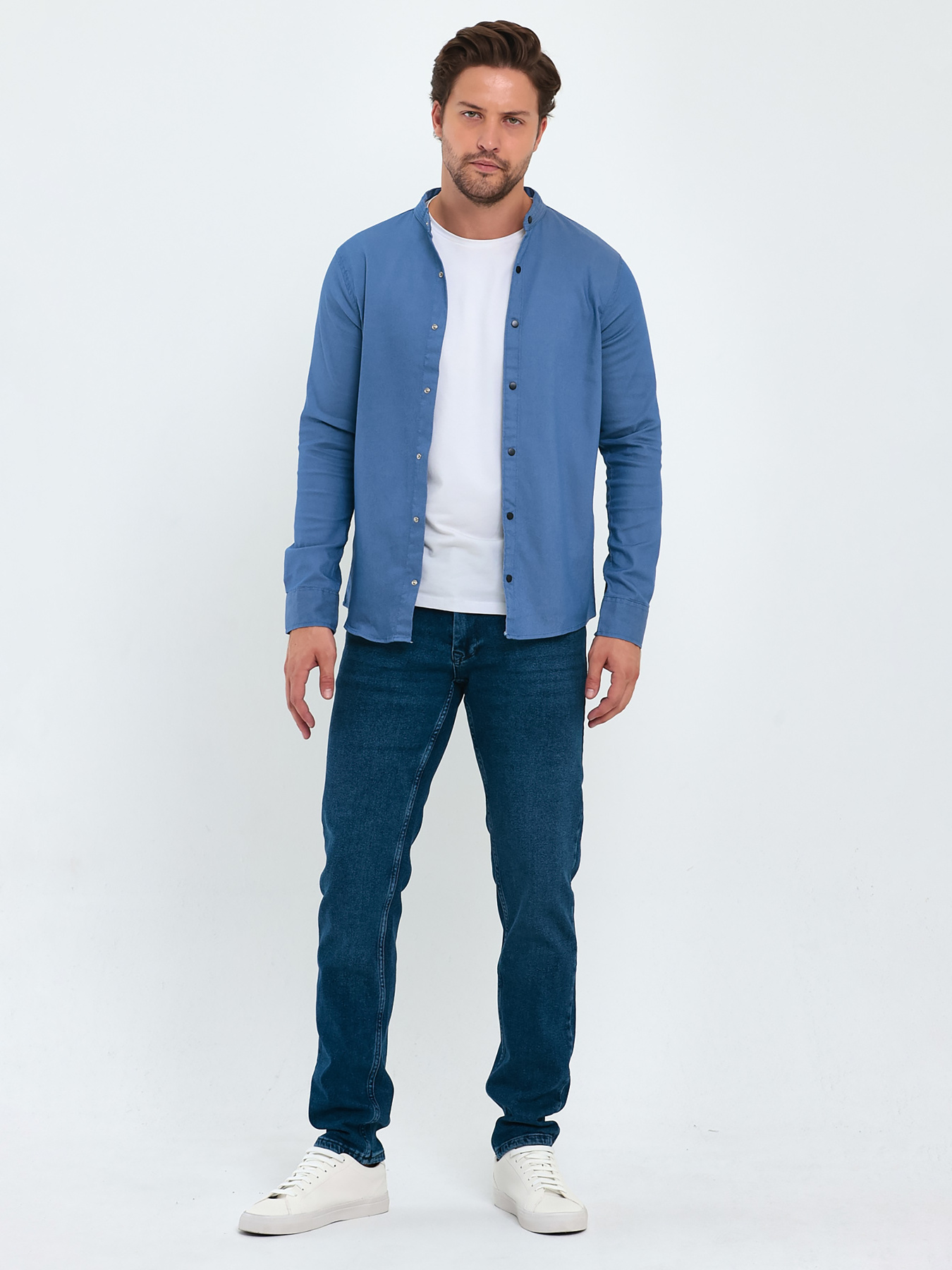 Рубашка повседневная Trend Collection модель TC9343BlueRBSHKMN Фото