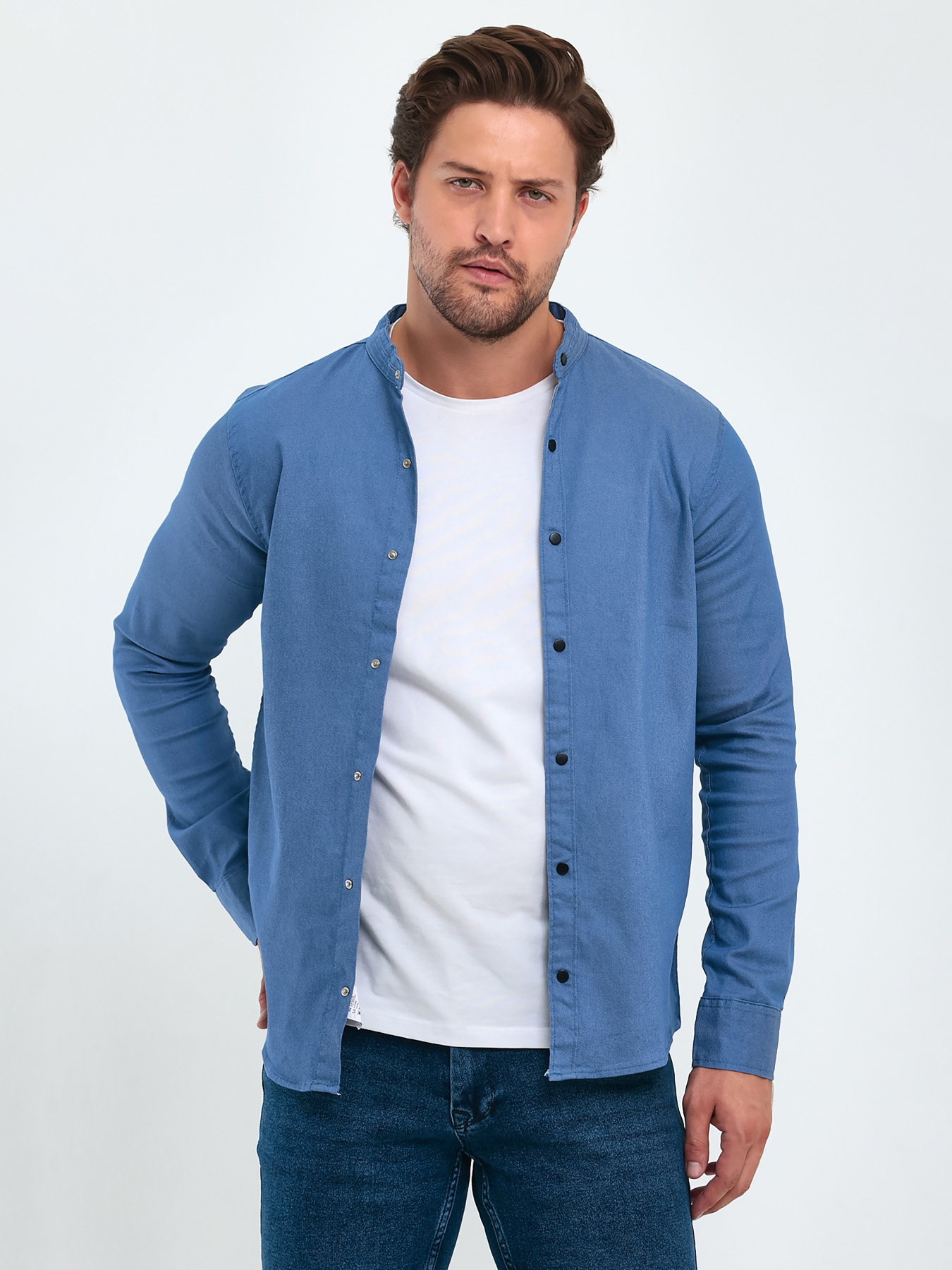 Рубашка повседневная Trend Collection модель TC9343BlueRBSHKMN Фото