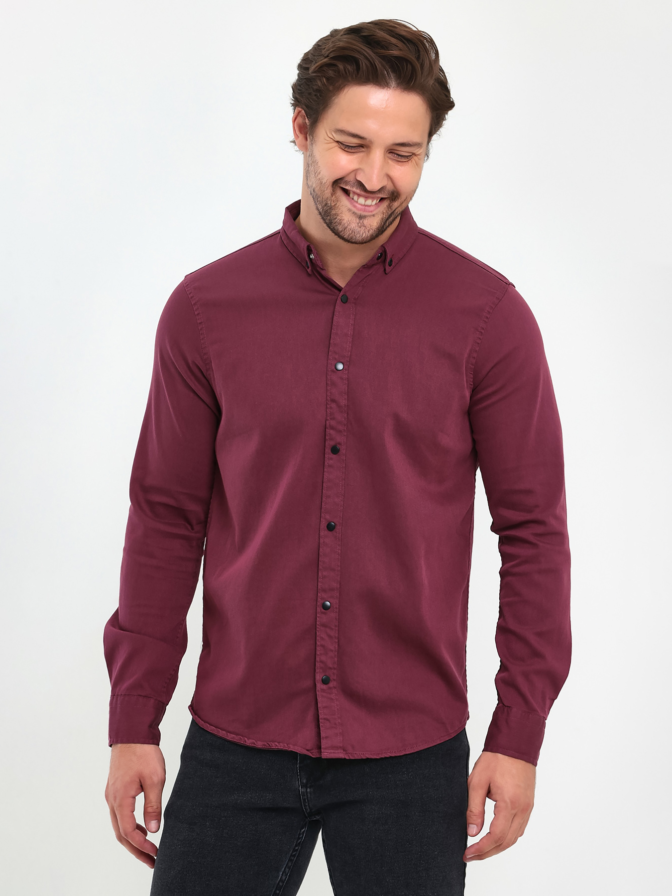 Сорочка Trend Collection модель TC9337BordoRBSHKMN Фото