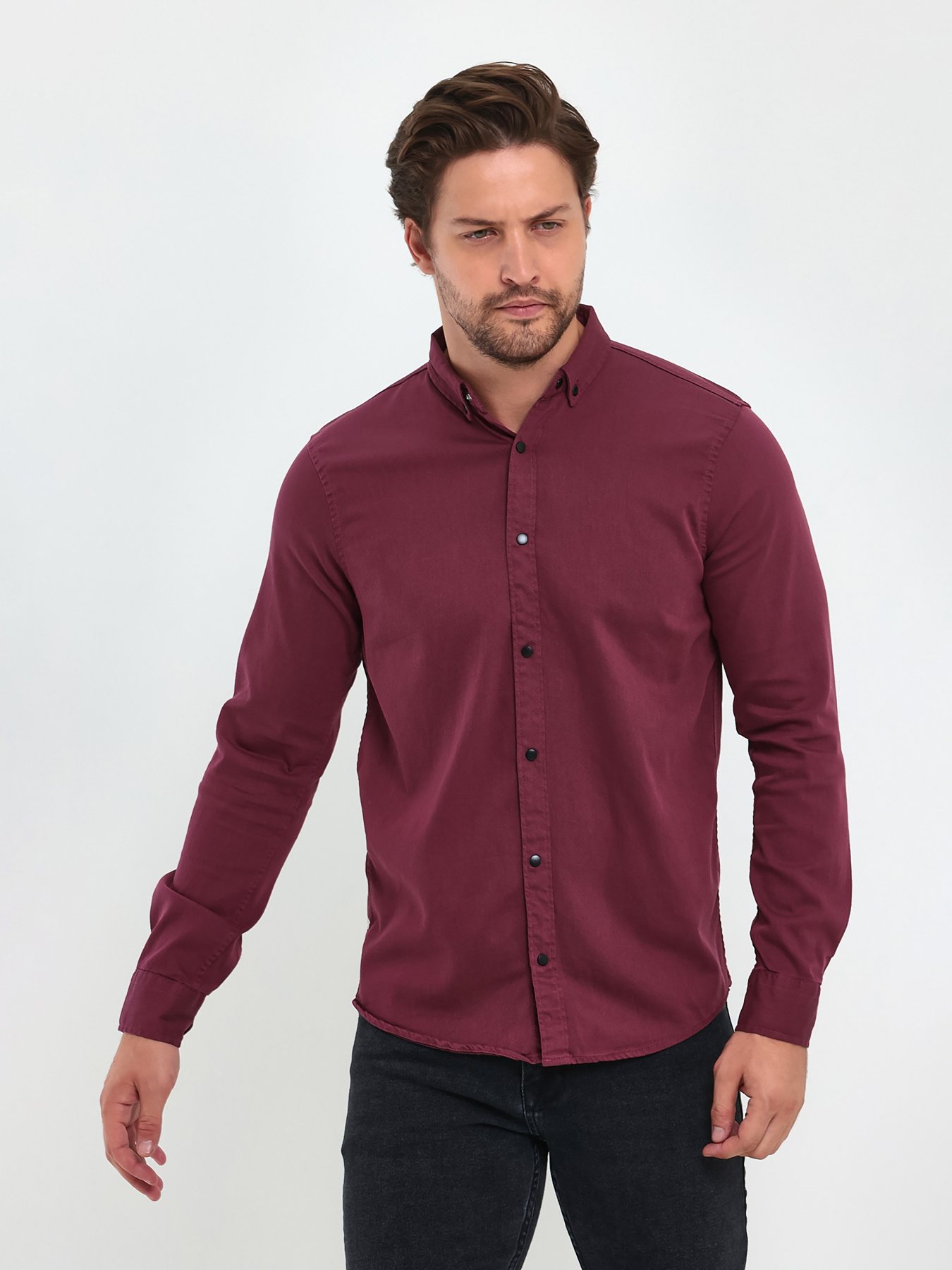 Сорочка Trend Collection модель TC9337BordoRBSHKMN Фото