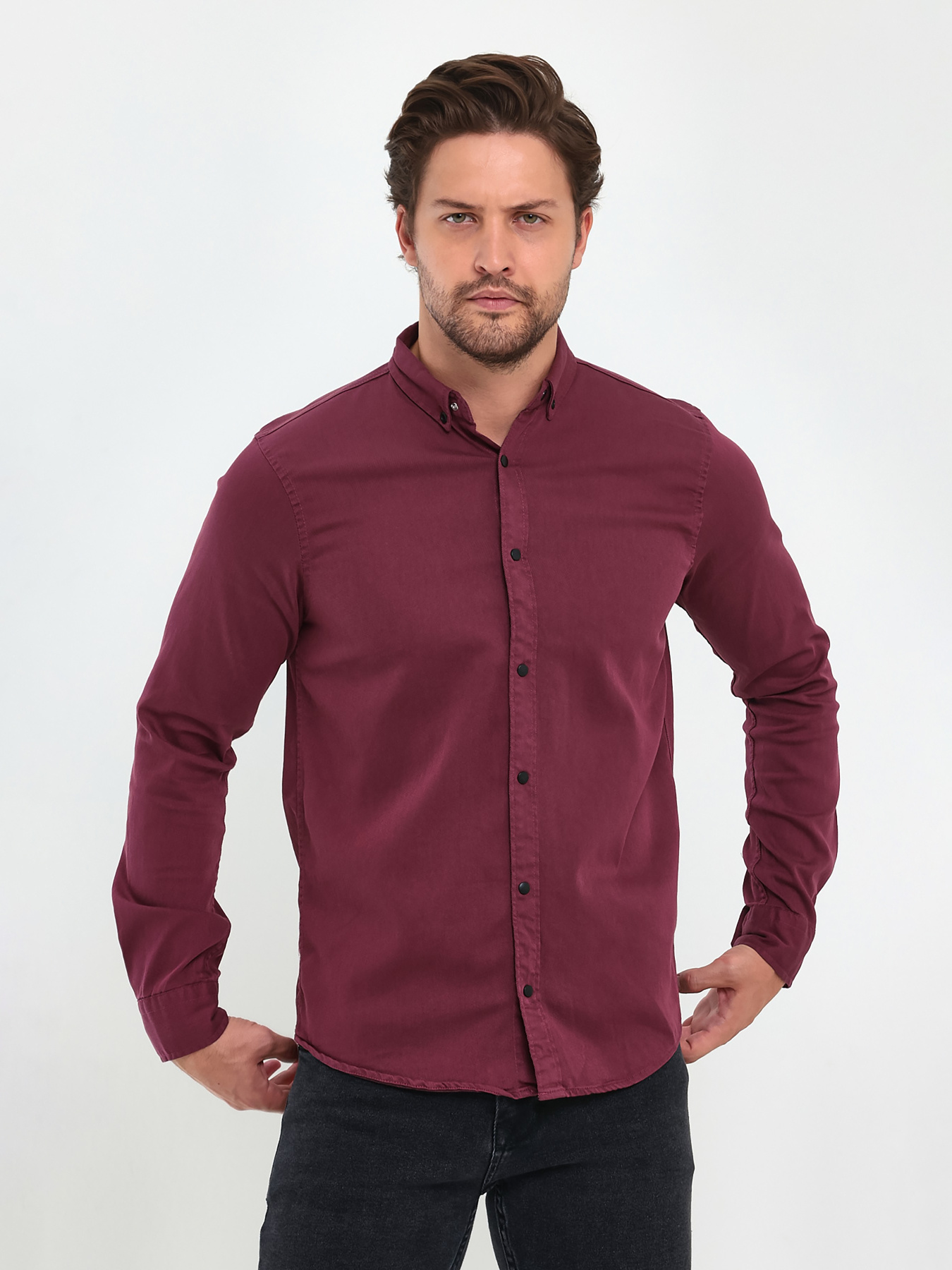Рубашка повседневная Trend Collection модель TC9337BordoRBSHKMN Фото