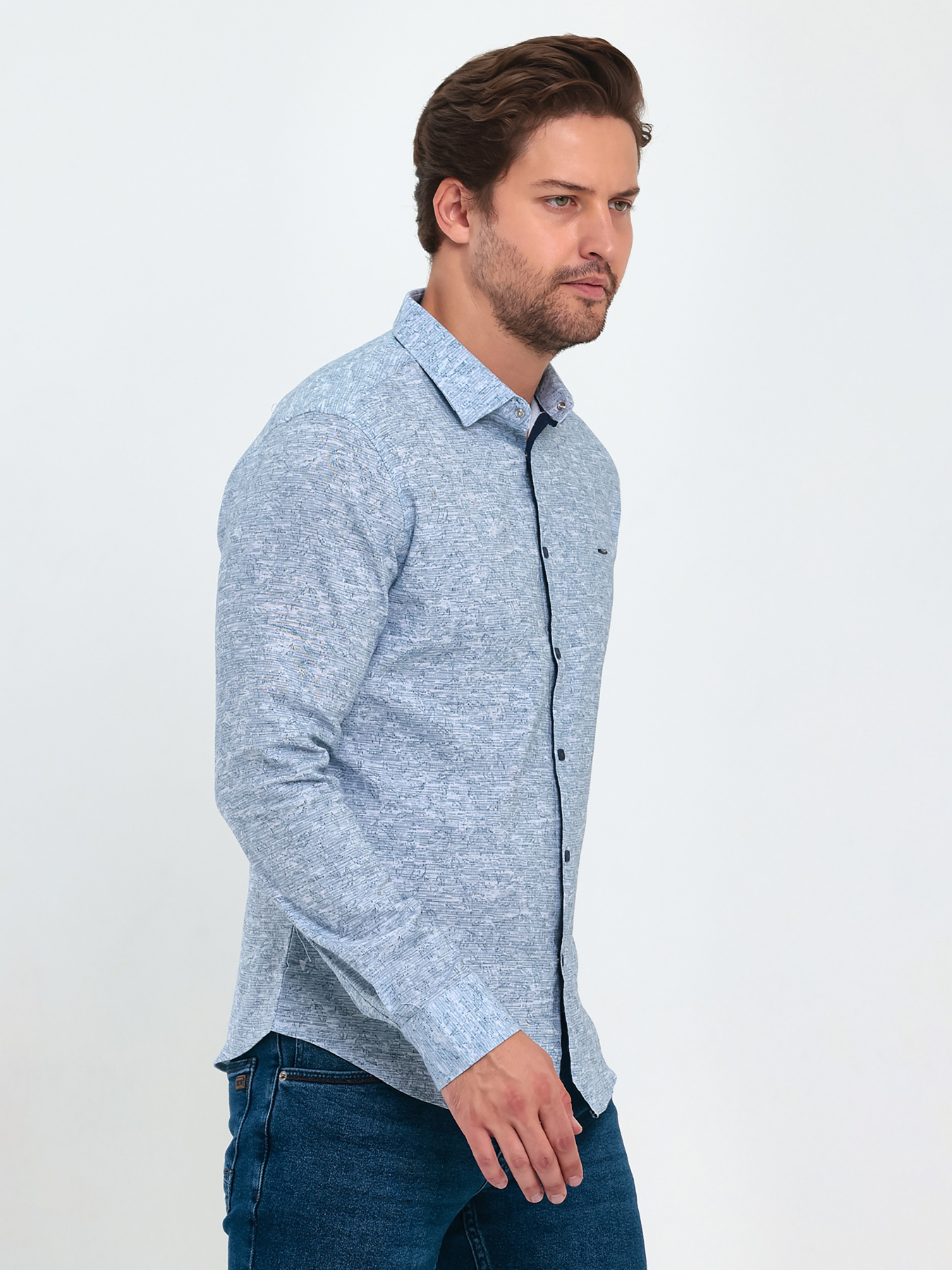 Сорочка Trend Collection модель TC9281BlueRBSHKMN Фото