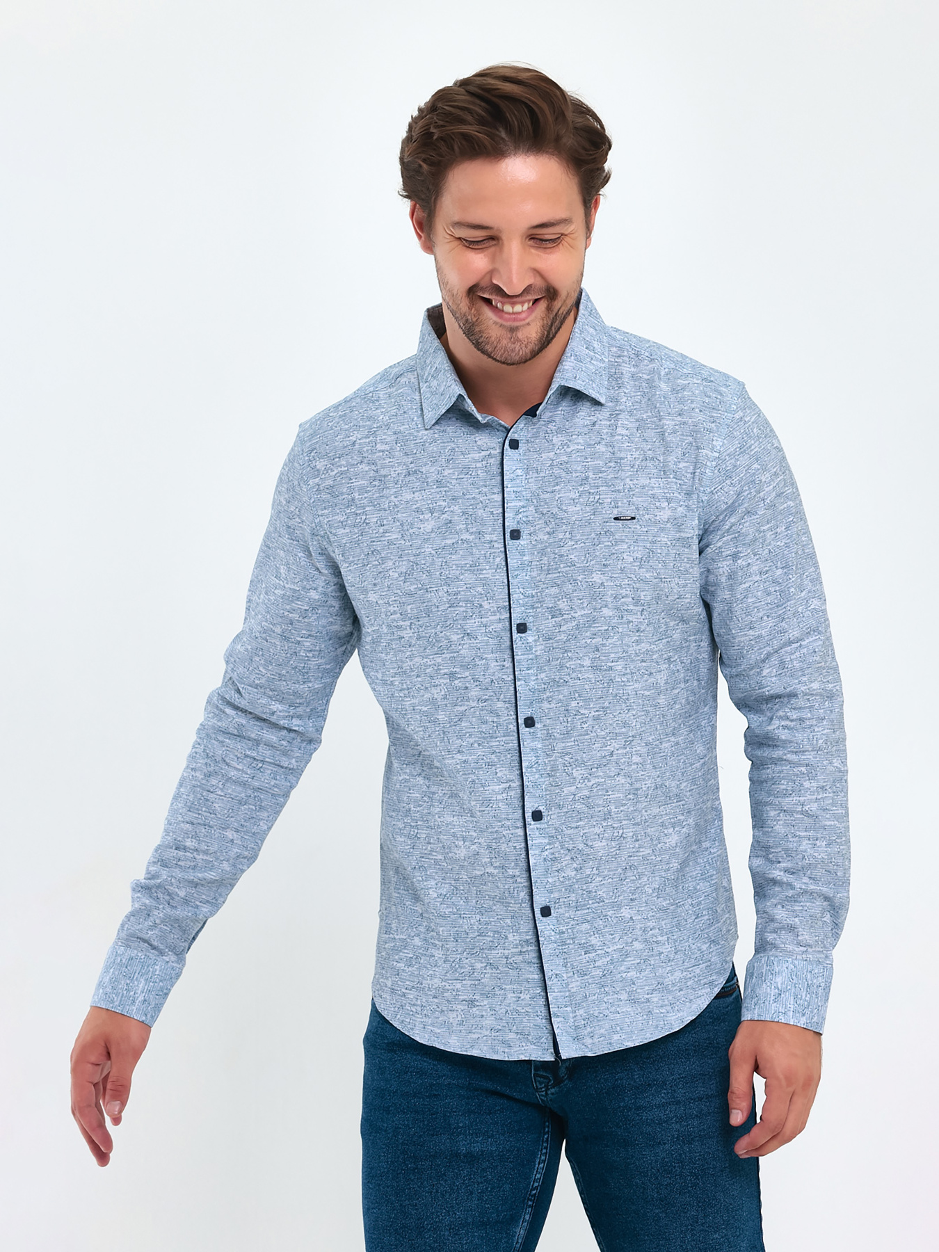 Сорочка Trend Collection модель TC9281BlueRBSHKMN Фото