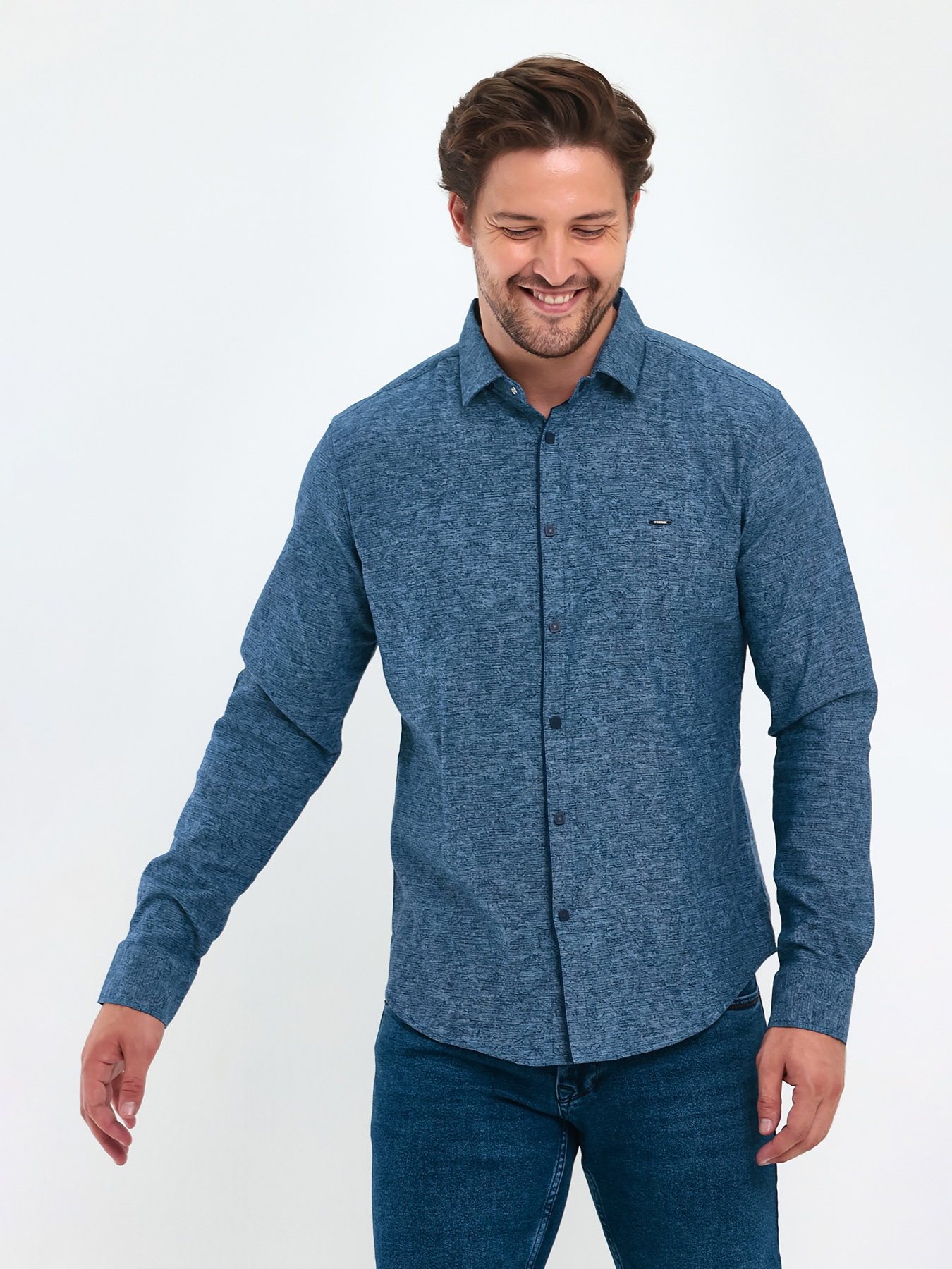 Сорочка Trend Collection модель TC9280BlueRBSHKMN Фото