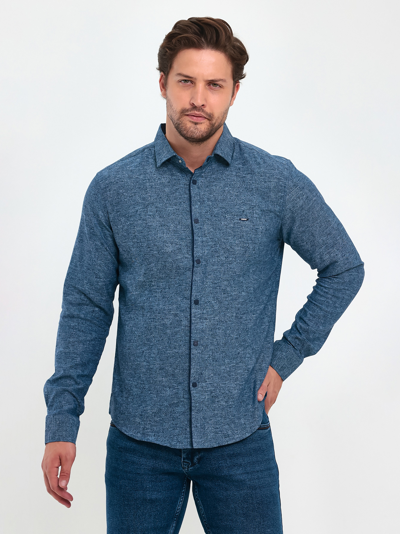 Сорочка Trend Collection модель TC9280BlueRBSHKMN Фото