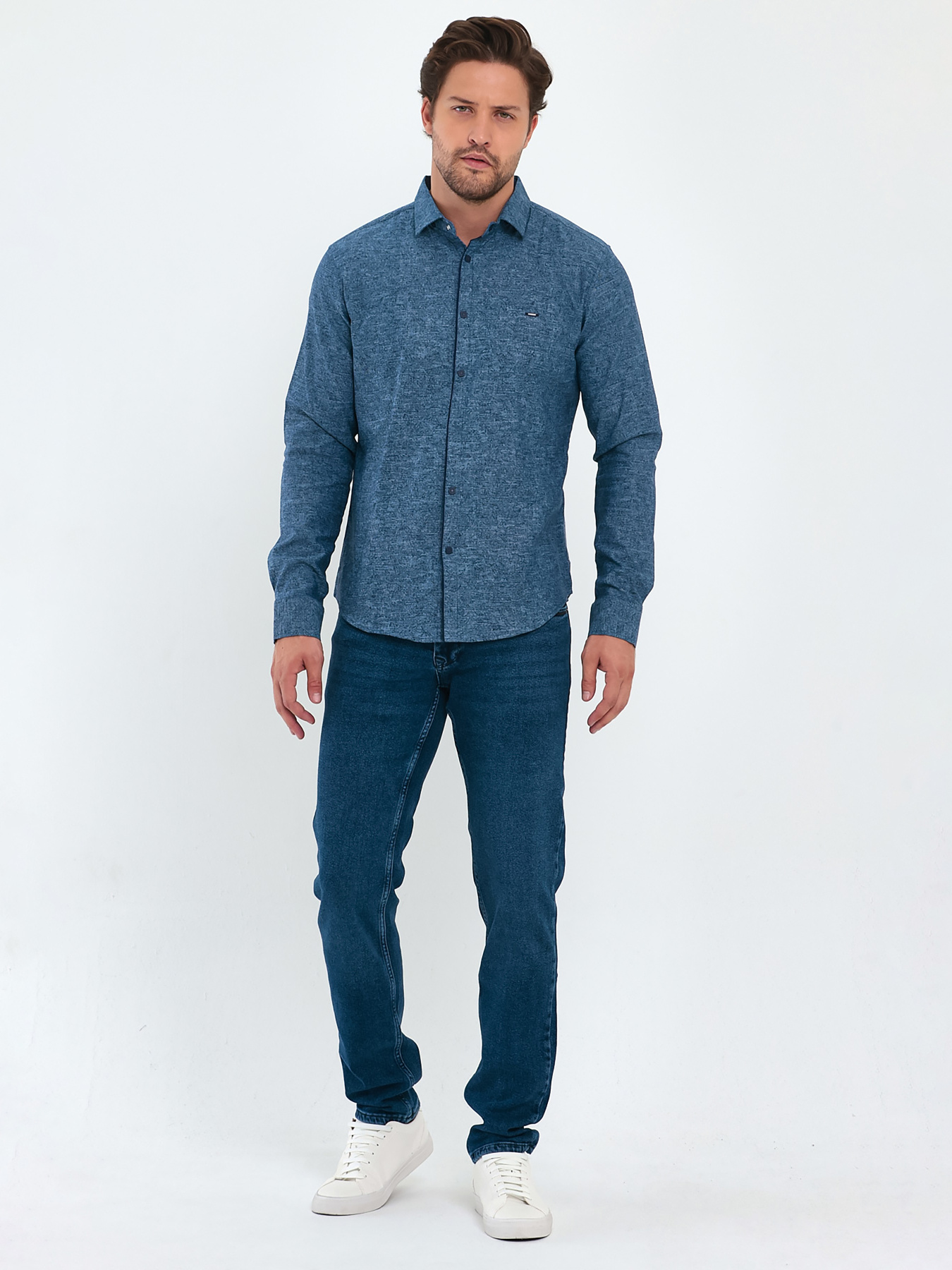 Рубашка повседневная Trend Collection модель TC9280BlueRBSHKMN Фото