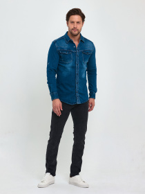 Сорочка Trend Collection модель TC9199BlueRBSHKMN Фото