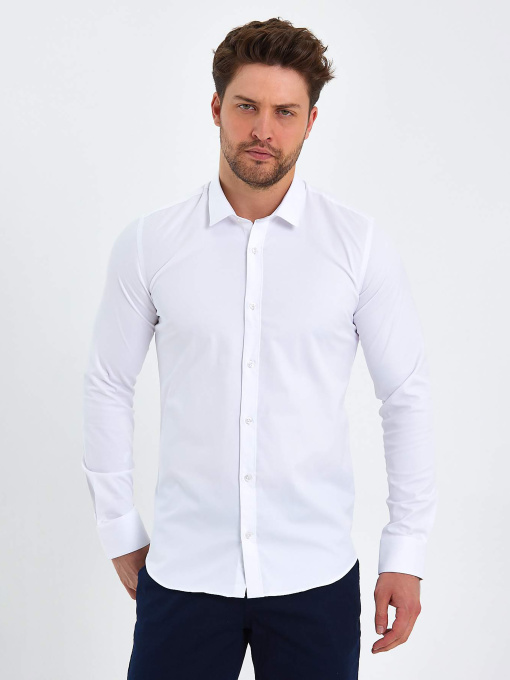 Рубашка повседневная Trend Collection модель TC8997WhiteRBSHKMN Фото