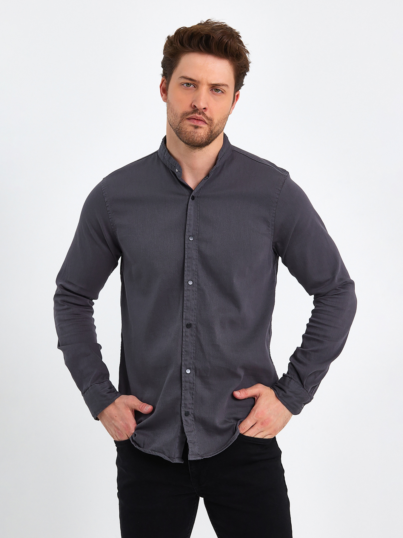 Сорочка Trend Collection модель TC8208DarkGreyRBSHKMN Фото