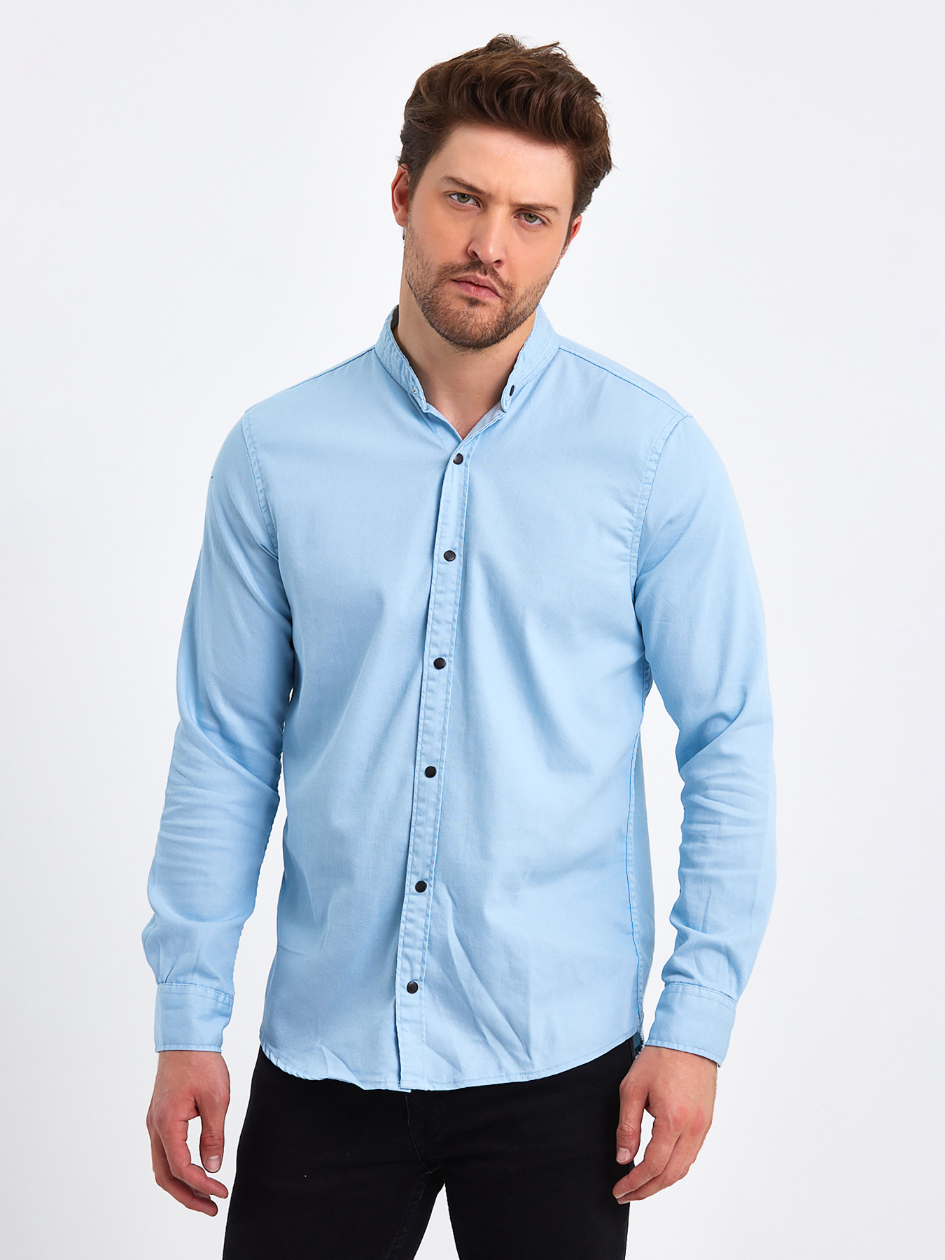 Рубашка повседневная Trend Collection модель TC8207LightBlueRBSHKMN Фото