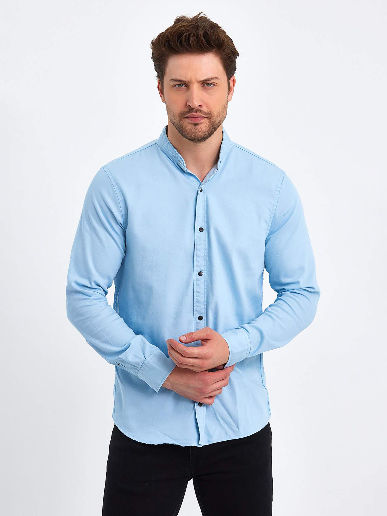 Рубашка повседневная Trend Collection модель TC8207LightBlueRBSHKMN Фото