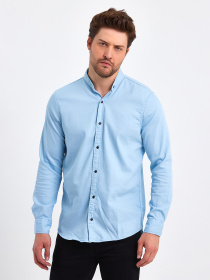 Рубашка повседневная Trend Collection модель TC8207LightBlueRBSHKMN Фото