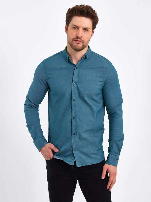 Сорочка повсякденна Trend Collection модель TC8206EmeraldRBSHKMN Фото