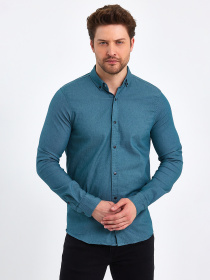 Рубашка повседневная Trend Collection модель TC8206EmeraldRBSHKMN Фото