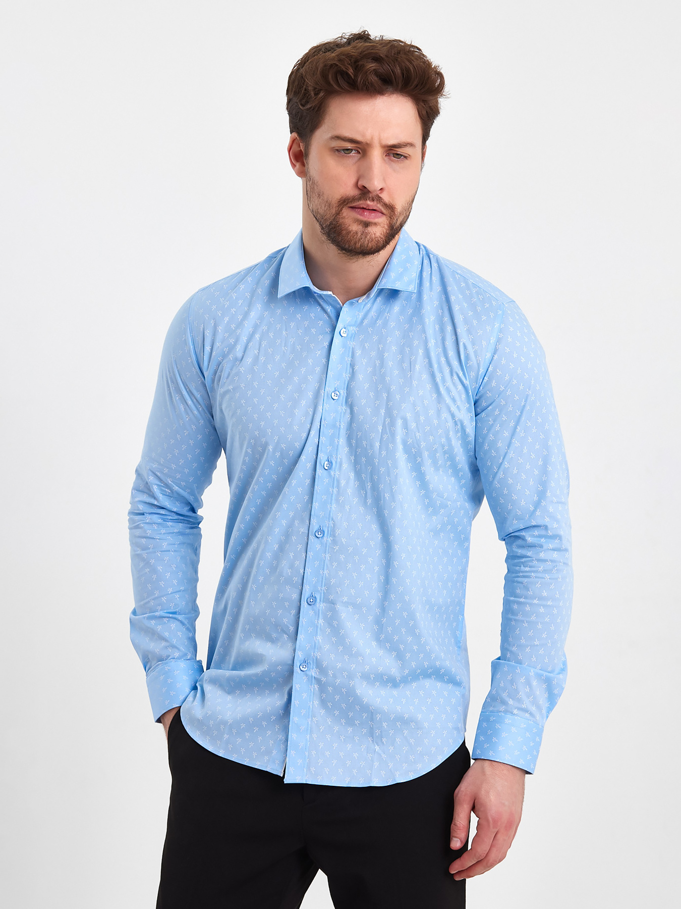 Сорочка Trend Collection модель TC8080LightBlueRBSHKMN Фото