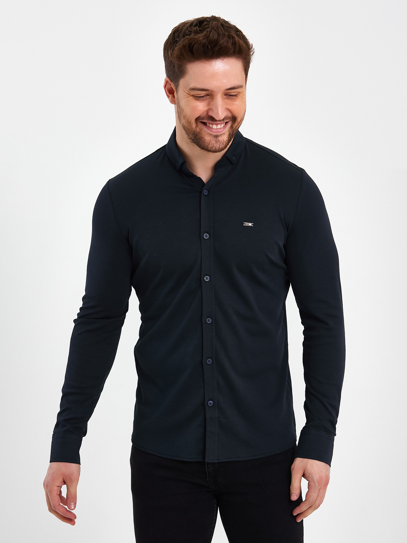 Рубашка повседневная Trend Collection модель TC7679BlueRBSHKMN Фото