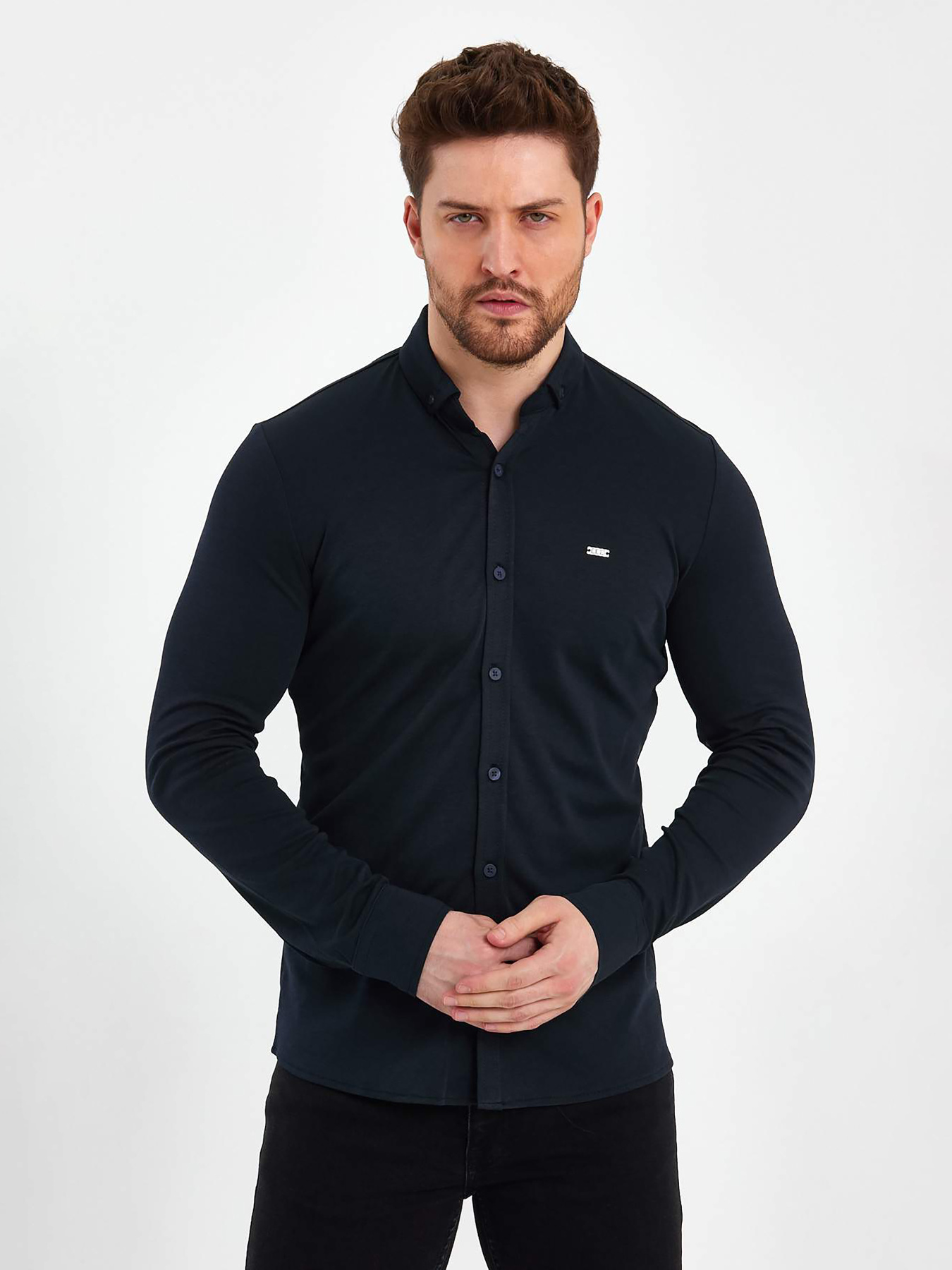 Рубашка повседневная Trend Collection модель TC7679BlueRBSHKMN Фото