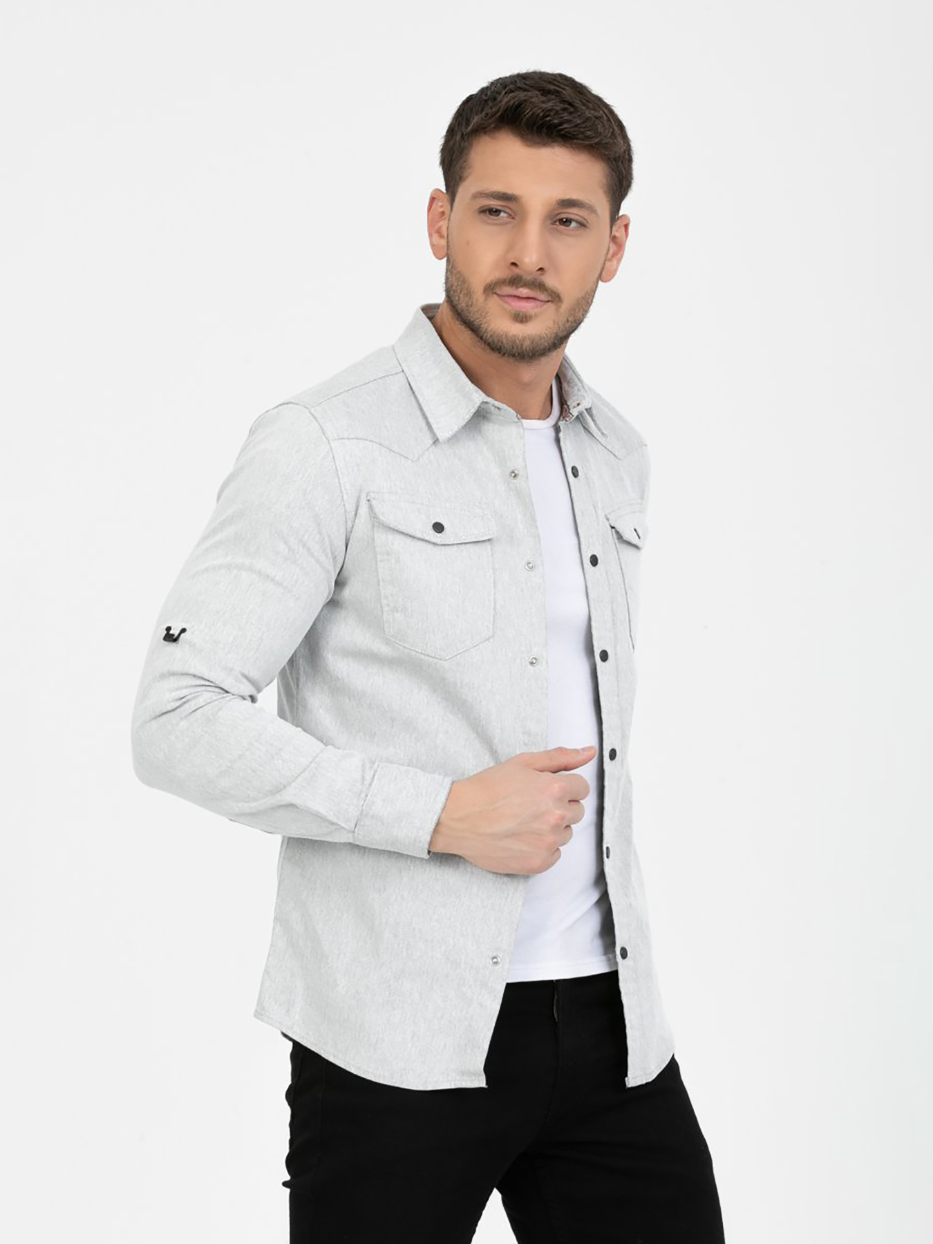 Рубашка Trend Collection модель TC7433LightGreyRBSHKMN Фото